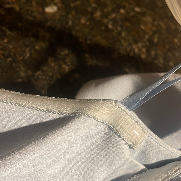 ADRIANNA PAPELL Womens Light Blue Twist Short Sleeve Off A-Line Dress 14 - Picture 10 of 10